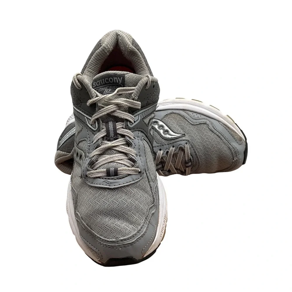 Saucony Cohesion 10 Womens Running‎ Shoes Grey Silver S15362-10 Size 9W